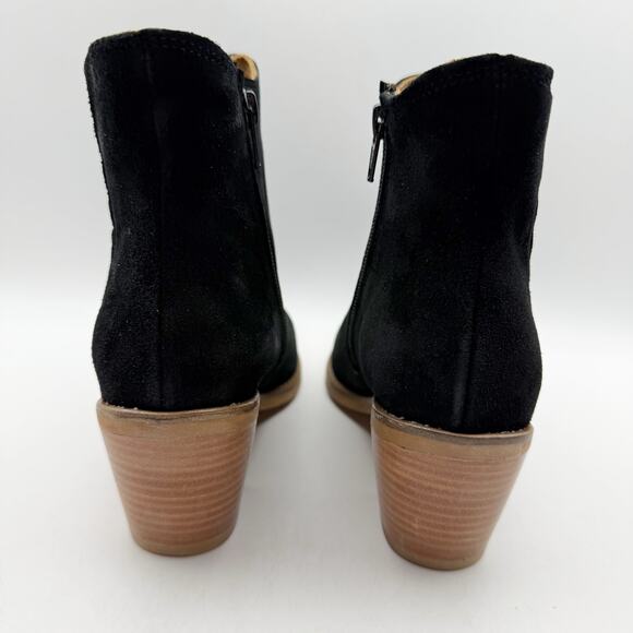 Bueno Womens Veronika Bootie EU 37 US 6.5-7 Black Suede Leather Ankle NIB - Picture 10 of 13
